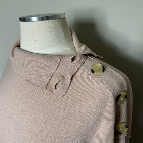 Sanctuary Mock Neck Button Detail Sweater in Apricot, Small - Picture 6 of 12